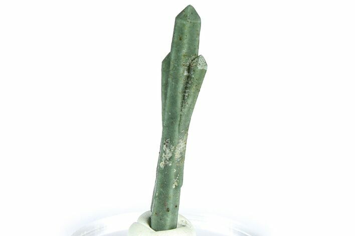 Green Hedenbergite Included Quartz Cluster - Mongolia #366515